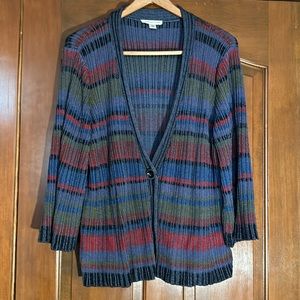 Coldwater Creek Cardigan Blue, Red, Green, Black Size XL(18)